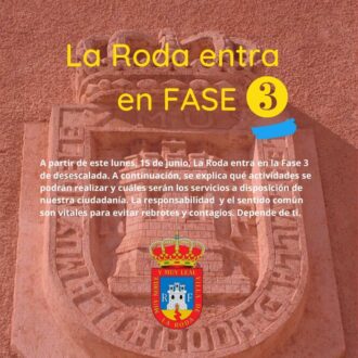 La Roda entra en Fase 3 del plan de desescalada
